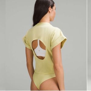 NWT Lululemon Heavyweight Cotton Tshirt Bodysuit Finch Yellow